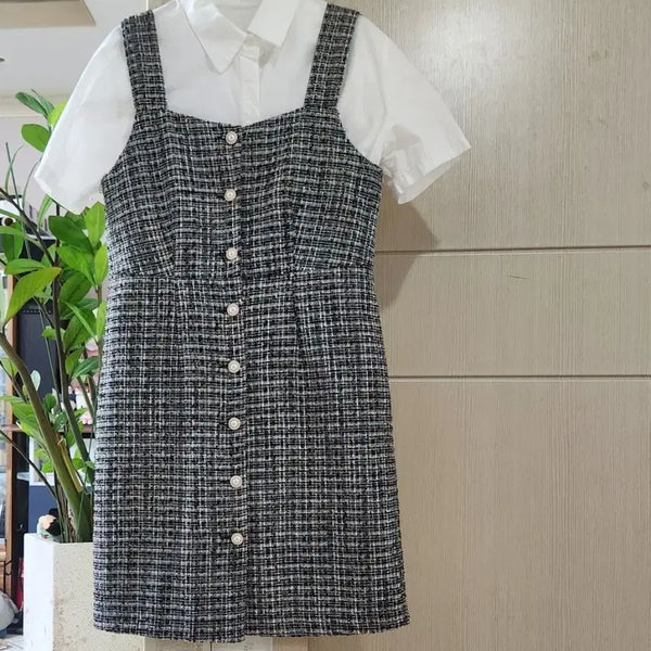 [BUNJANG] Tweed Bustier Dress / 트위드 뷔스티에 원피스