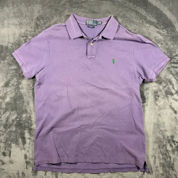 [BUNJANG] Polo Ralph Lauren Purple Collar T-Shirt / 폴로 랄프로렌 반팔 카라티 보라색