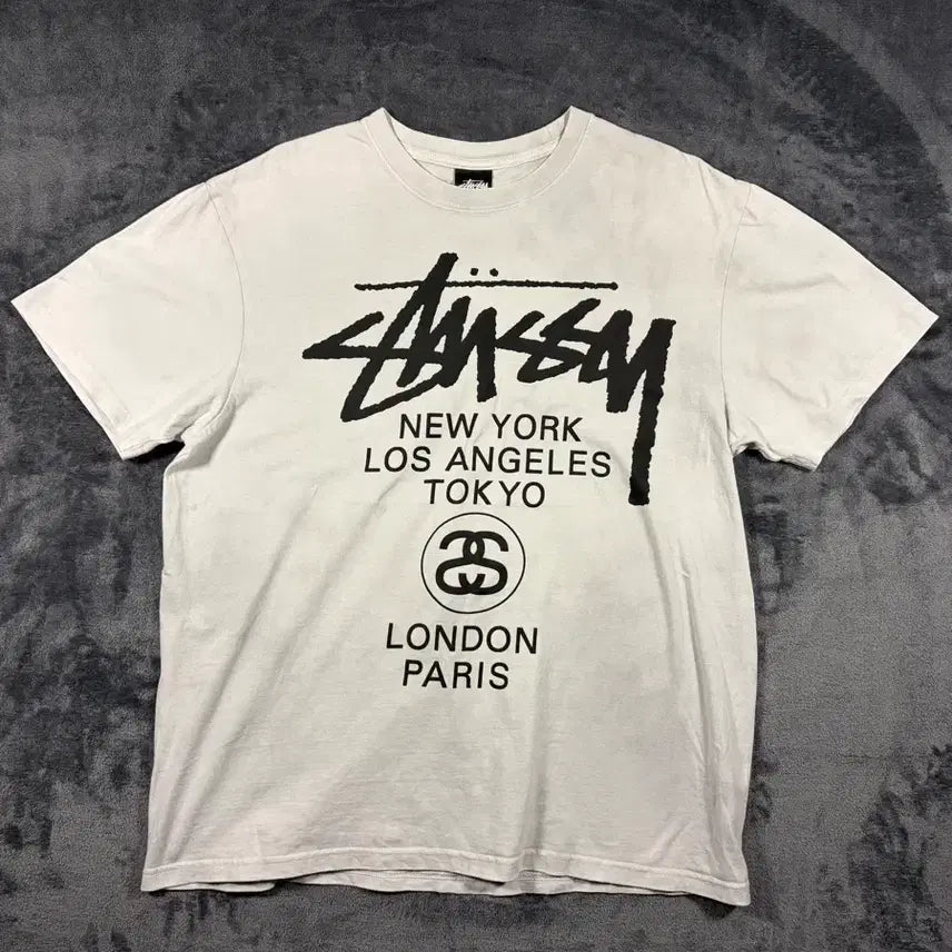 [BUNJANG] Stussy World Tour T-Shirt / 스투시 월드투어 반팔티