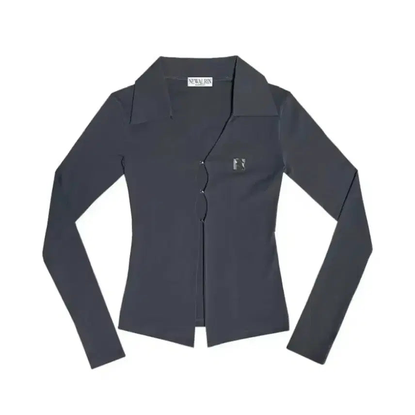 [BUNJANG] Newearlin Charcoal Shirt Top / 뉴얼린 셔츠 차콜 탑