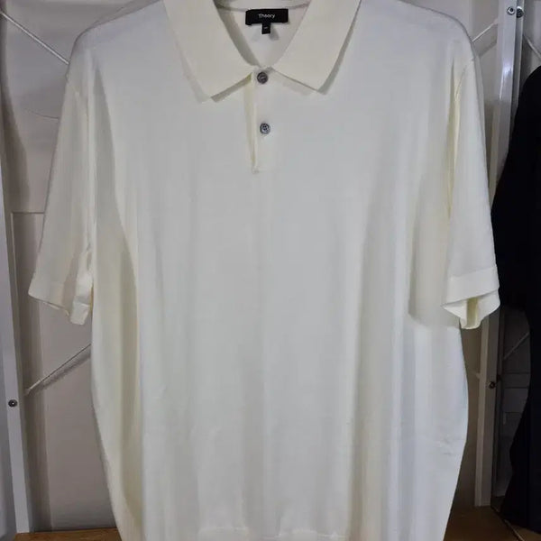 [BUNJANG] Theory Gores Knit Collar T-Shirt Ivory XXL / 띠어리 PK 고리스 니트 카라티 XXL 아이보리