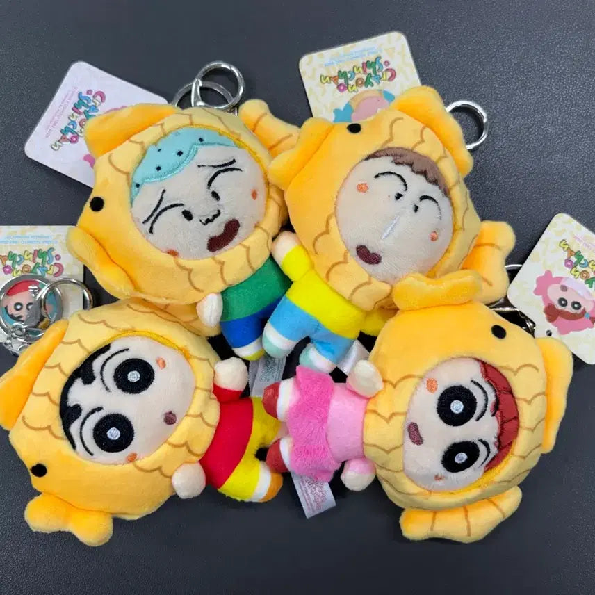 [BUNJANG] Crayon Shin-chan Bungeoppang Keychain Set (4 Types) / (새상품 세트) 짱구는못말려 붕어빵 키링 4종 세트