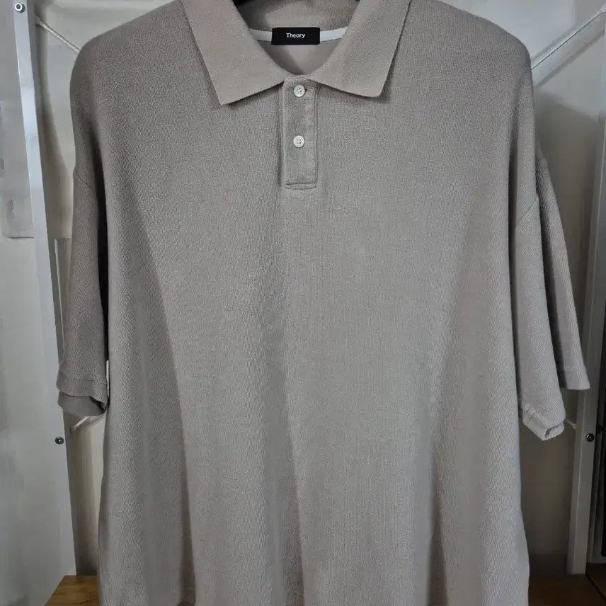 [BUNJANG] Theory Terry Cotton Knit Polo T-Shirt Sand XL / 띠어리 PK 테리 코튼 니트 카라티 XL 샌드