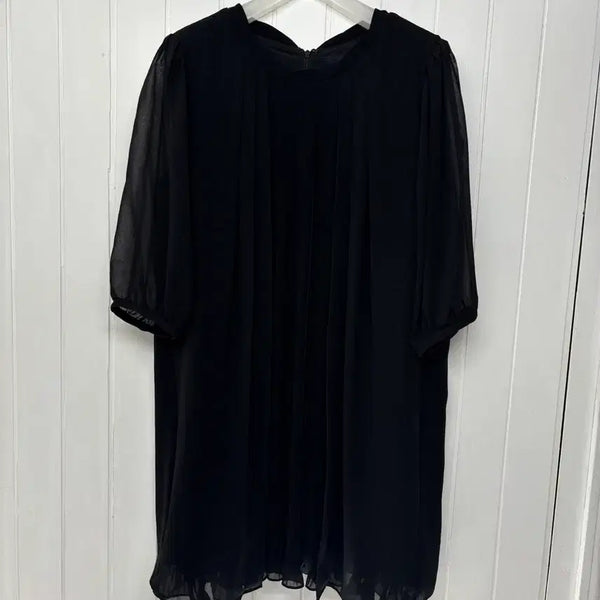[BUNJANG] UVA See-through Puff Sleeve Black Mini Dress (Size 66-77) / UVA 시스루 퍼프 소매  블랙 미니원피스 66-77 ㅡ0630