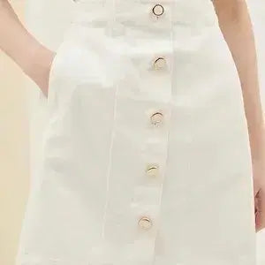 [BUNJANG] SJSJ White Button Skirt / 한섬 SJSJ 화이트 버튼 스커트