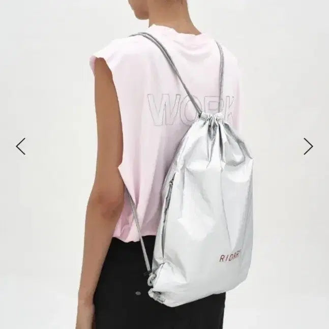 [BUNJANG] LIDA Sports Gym Sack RA062 Satin Silver with 2 Waist Bags / 러닝)라이다 스포츠 짐색 RA062 새틴실버+웨이스트백2개