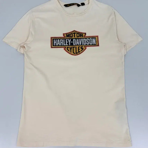 [BUNJANG] Harley-Davidson Men's Crackle Logo Slim Fit Short Sleeve T-Shirt / [정품] 할리데이비슨 남성 크래클 로고 슬림핏 반팔 티셔츠