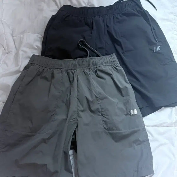 [BUNJANG] New Balance UNI FROZEN 4.5" Shorts (Grey/Khaki) / 뉴발란스 UNI FROZEN  4.5부 쇼츠(그레이/카키)