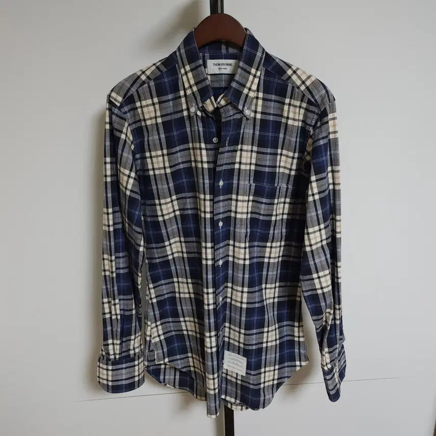 [BUNJANG] Thom Browne Blue Check Oxford Shirt / [2] 톰브라운 블루 체크 옥스포드 셔츠