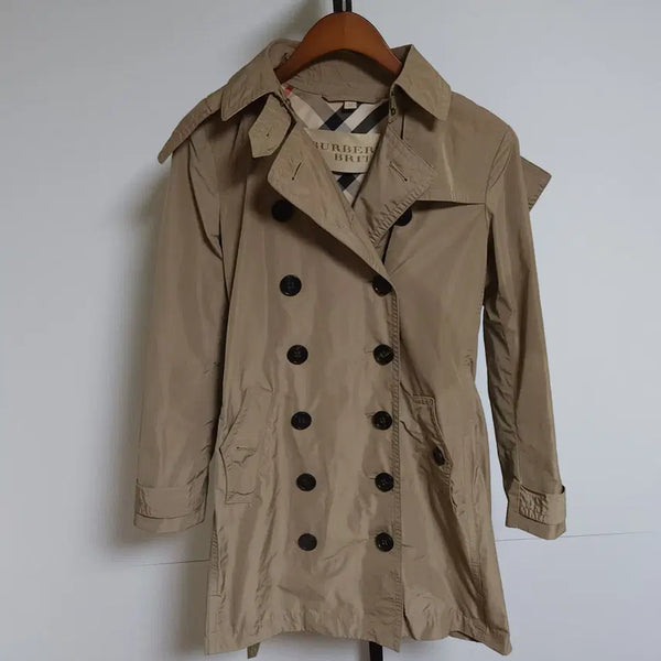 [BUNJANG] Burberry Brit Beige Hooded Trench Coat Women's UK6 / [UK6] 버버리 브릿 베이지 후드 여성 트렌치코트 3976277