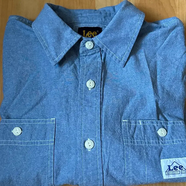 [BUNJANG] Lee Chambray Work Shirt Indigo / Lee 샴브레이 워크 셔츠 인디고