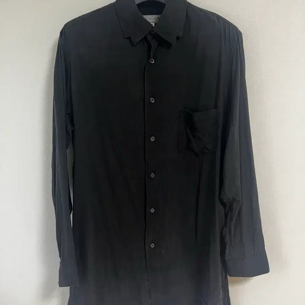 [BUNJANG] Yohji Yamamoto Pour Homme Celluse Shirt Black / [3]요지야마모토 뿌르옴므 셀룰로스 셔츠