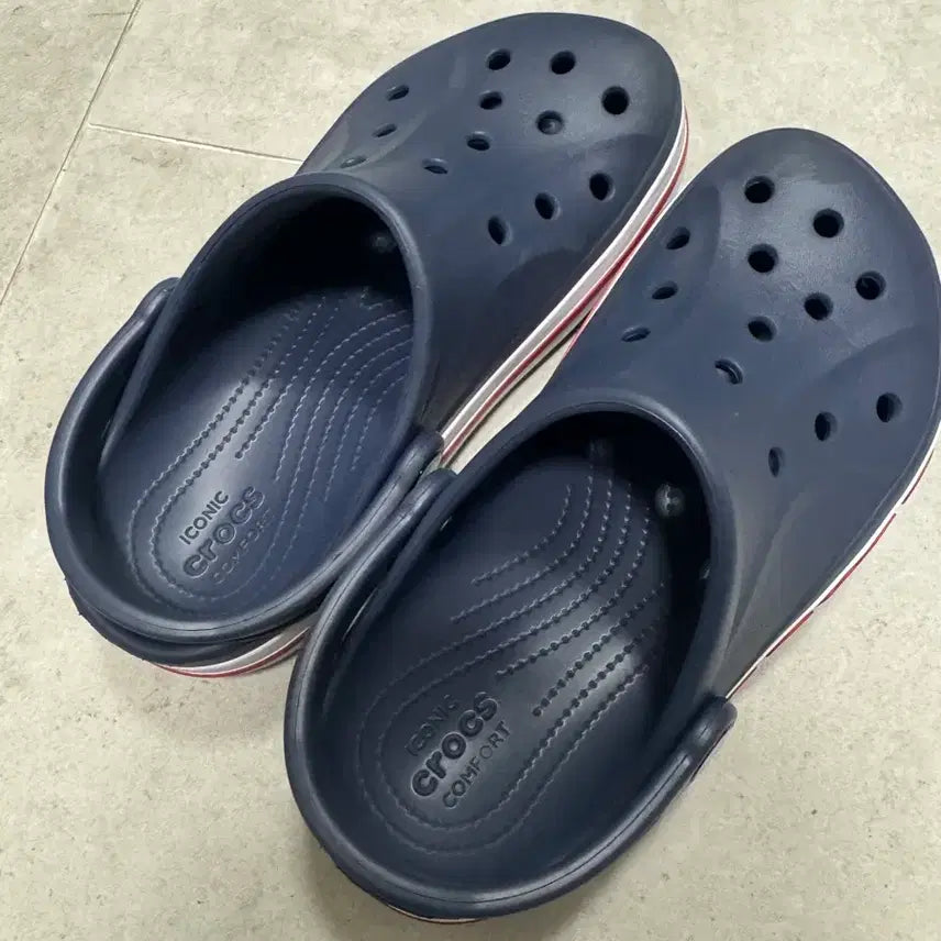 [BUNJANG] Crocs Baya Band Clog Navy Pepper 230 / 크록스 바야밴드 클로그 네이비 페퍼 230