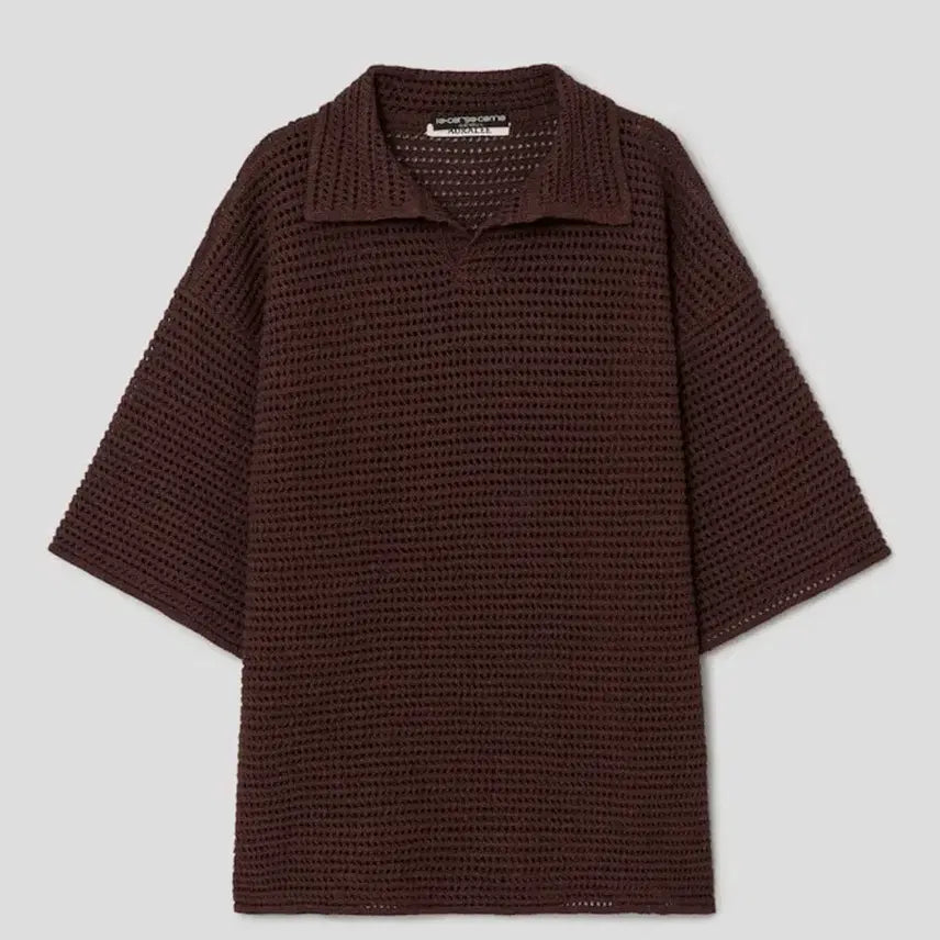 [BUNJANG] Auralee Silk Cotton Mesh Knit Polo Short Sleeve / [7] 오라리 실크 코튼 메쉬 니트 폴로 반팔