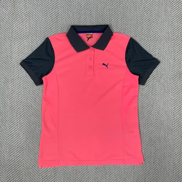 [BUNJANG] Puma Women's Polo Shirt Medium Pink / 푸마 여성 핑크색 폴로티 M사이즈