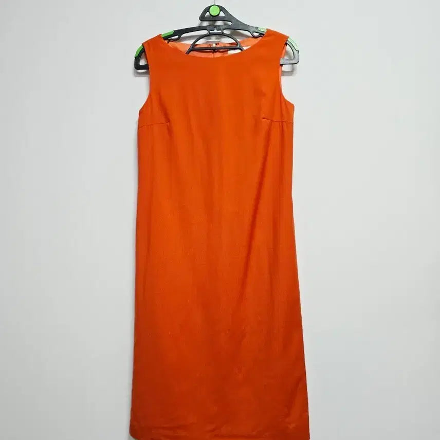 [BUNJANG] System Orange Sleeveless Midi Dress / 시스템 오렌지색 민소매 원피스