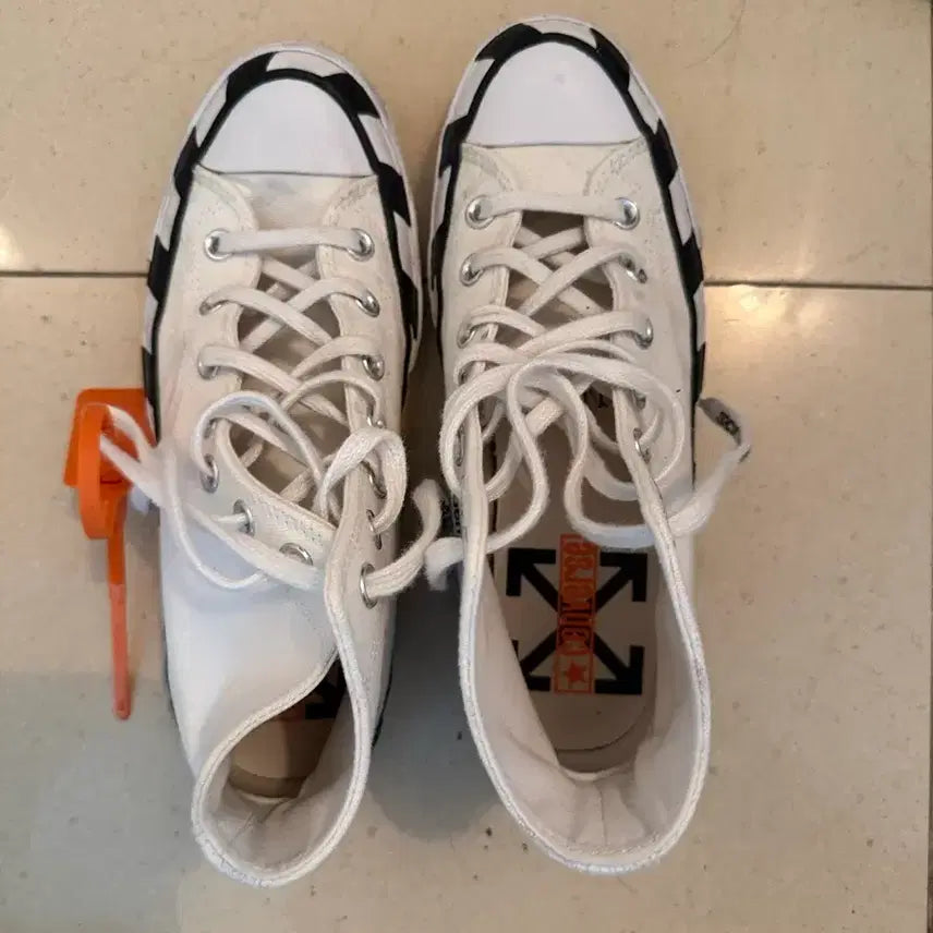 [BUNJANG] Converse Off-White Chuck 70 Taylor High Top White / 245 컨버스 오프화이트 척70 테일러 하이탑 화이트