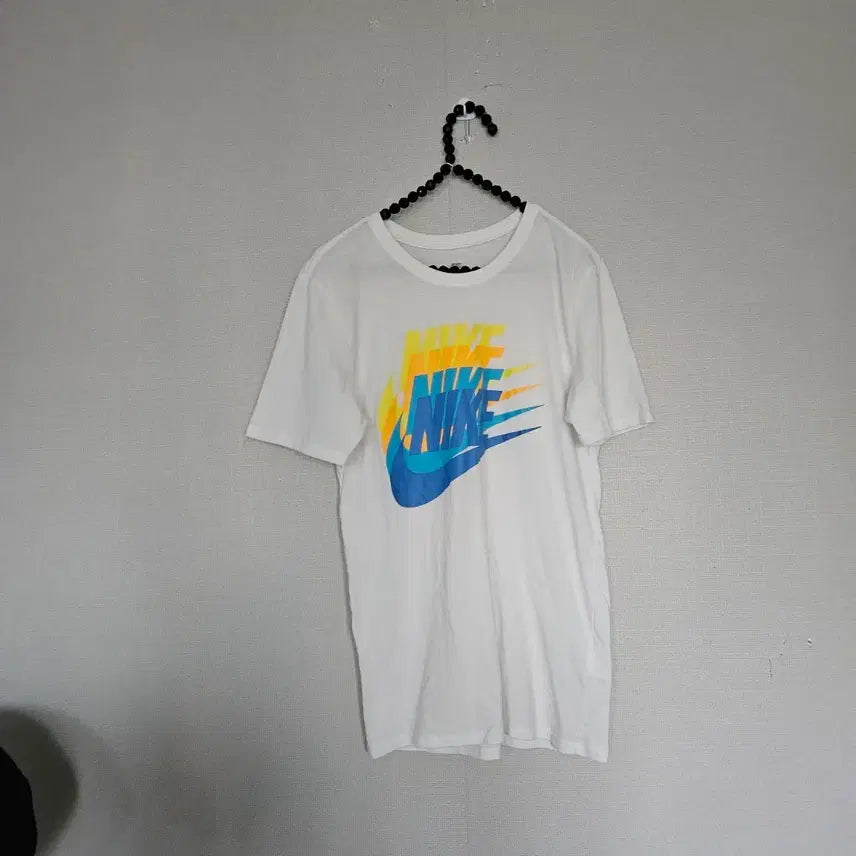 [BUNJANG] Nike White Multi Logo T-Shirt / 나이키 반팔티 흰색 멀티 로고