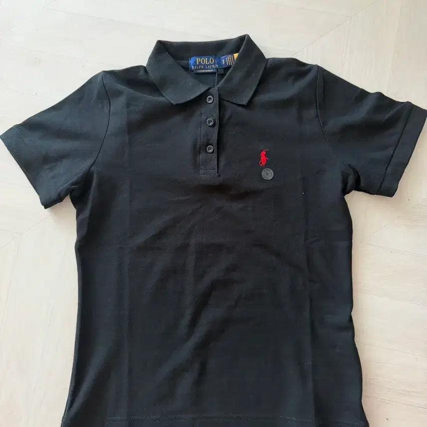 [BUNJANG] Polo Ralph Lauren Black Women's T-Shirt Size S New / 폴로 랄프로렌 카라티 블랙 여성용 S 새상품