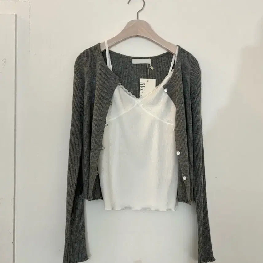 [BUNJANG] Cardigan and Camisole Set / 가디건 나시 세트