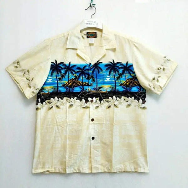 [BUNJANG] Hawaiian Reserve Men's Short Sleeve Hawaiian Shirt (Size M, Fits 95-100) / Hawaiian Reserve하와이안셔츠95-100/비치웨어