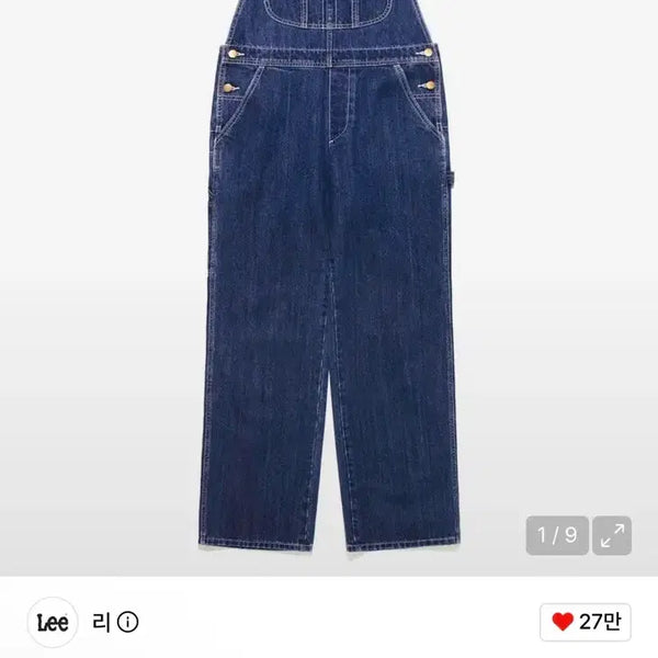 [BUNJANG] Lee Women's Denim Overalls Indigo M / Lee 우먼 데님 오버롤 인디고 M