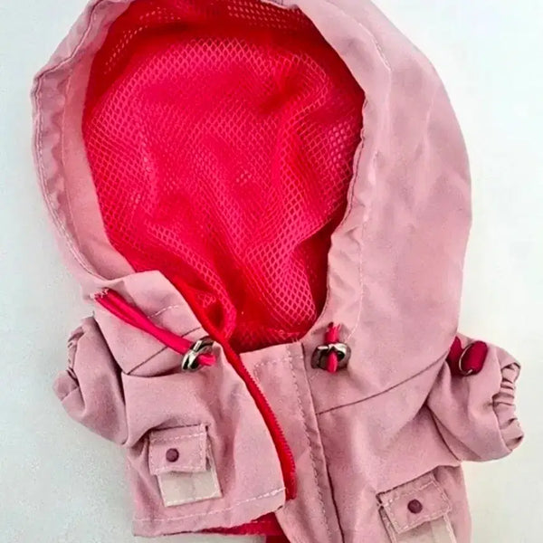 [BUNJANG] 20cm Doll Windbreaker Pink / 20cm 인형용 인형옷 누이옷 바람막이 분홍