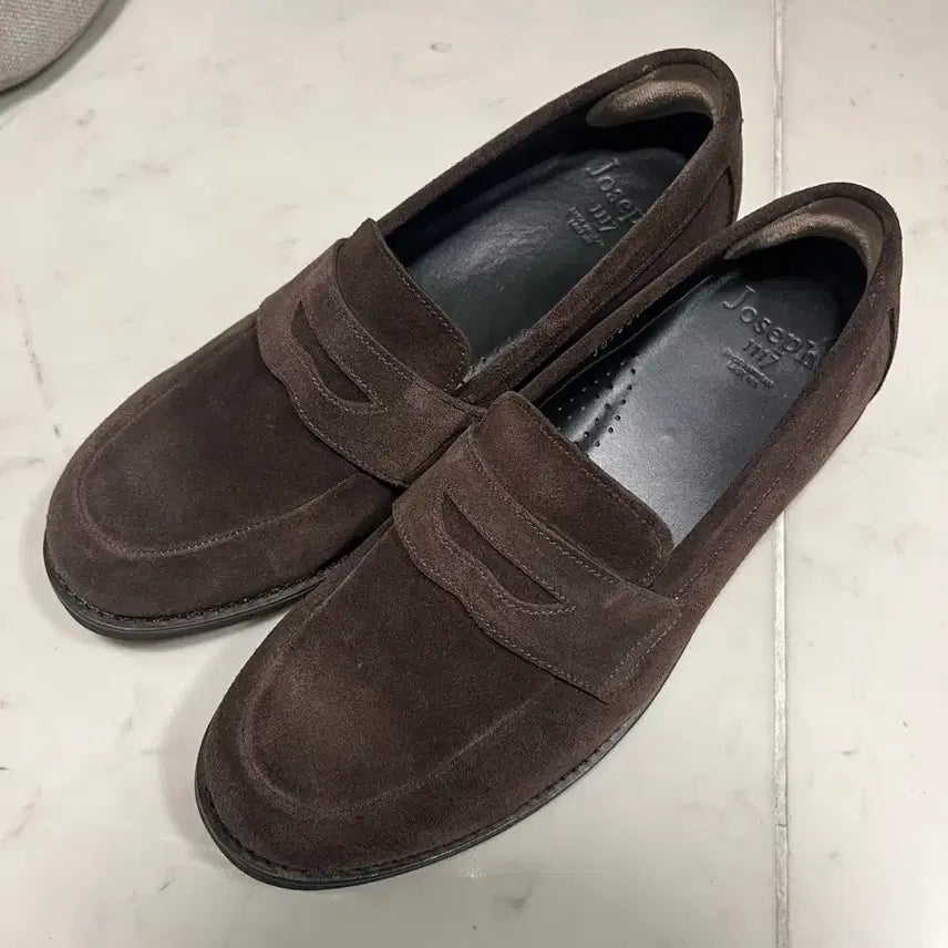 [BUNJANG] Josette Morgan 260 Darkbrown Suede Loafers / 조셉트 모건 260