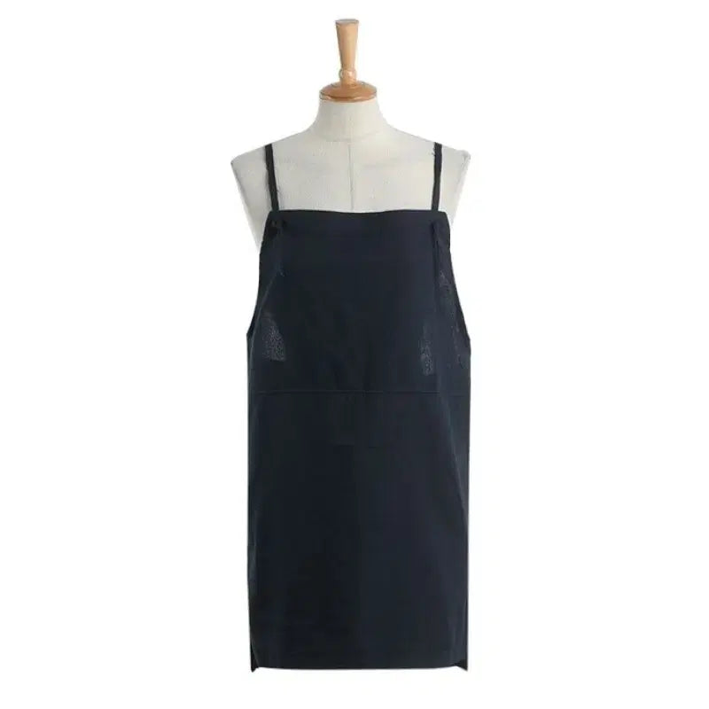 [BUNJANG] Adjustable Strap Back Banding Linen Mini Dress Navy / [새상품]끈조절 뒷밴딩 린넨 미니 원피스/네이비