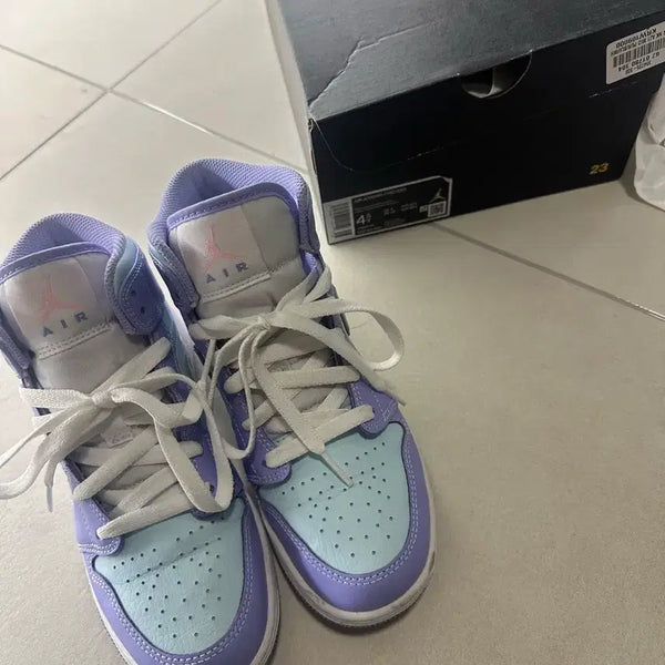 [BUNJANG] Jordan 1 Mid Purple Pulse (GS) Size 4.5Y / (GS) 조던 1 미드 퍼플 펄스 UK4 / 4.5Y /235(GS)