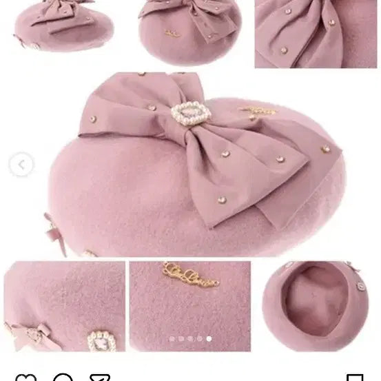 [BUNJANG] LIZLISA Big Ribbon Lace-up Beret / [구매]리즈리사 베레모 빅리본 레이스업 베레모