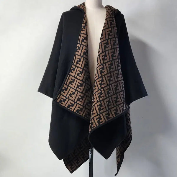[BUNJANG] Fendi Genuine FF Logo Hooded Poncho Cape Free / 펜디 정품 FF 로고 후드 판초 케이프 Free