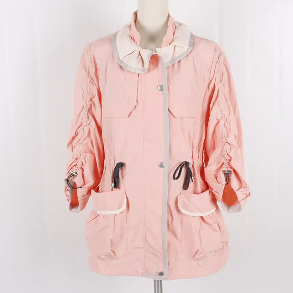 [BUNJANG] TANKUS Women's Unique Jacket 7/10 Sleeve High Neck Jumper Size S / 탱커스 여성 유니크 자켓 7부소매 하이넥 점퍼 S