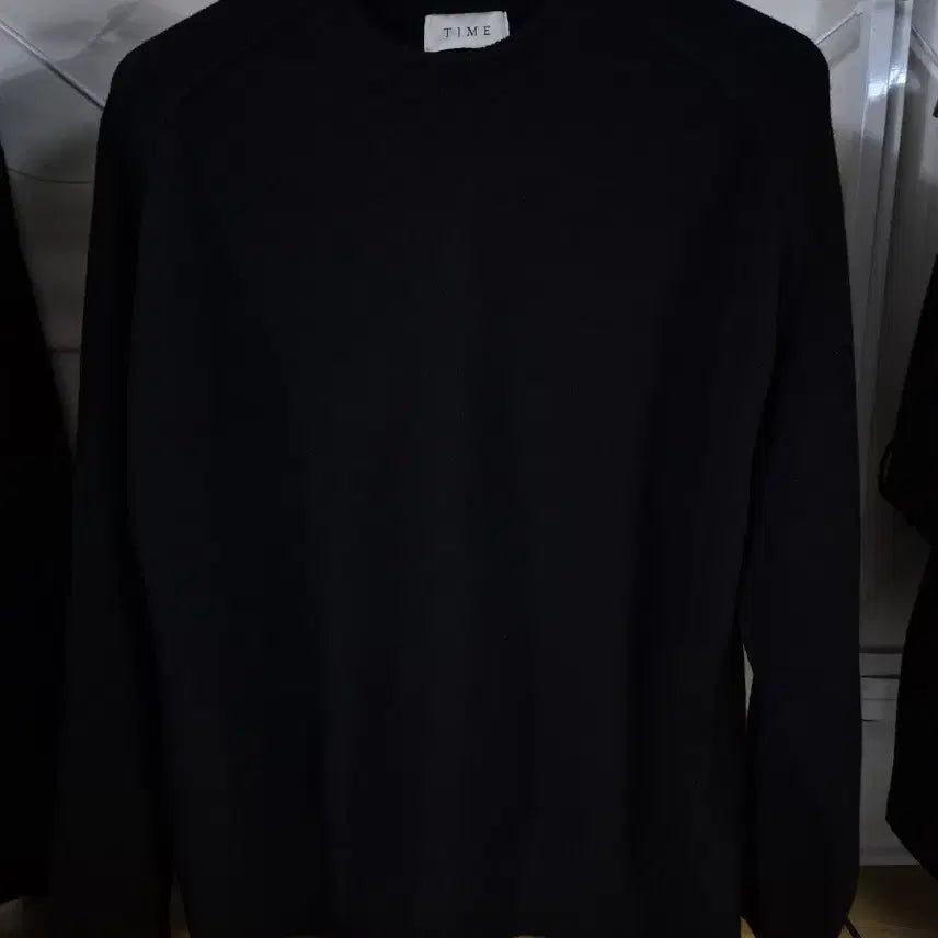 [BUNJANG] Time Homme Wool Round Knit 105 Black / 타임옴므 울 라운드 니트 105 블랙