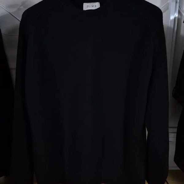 [BUNJANG] Time Homme Wool Round Knit 105 Black / 타임옴므 울 라운드 니트 105 블랙