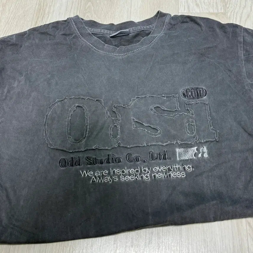 [BUNJANG] Odd Studio Pigment Damage T-Shirt Light Charcoal / [새상품] 오드스튜디오 피그먼트 데미지 반팔 라이트차콜