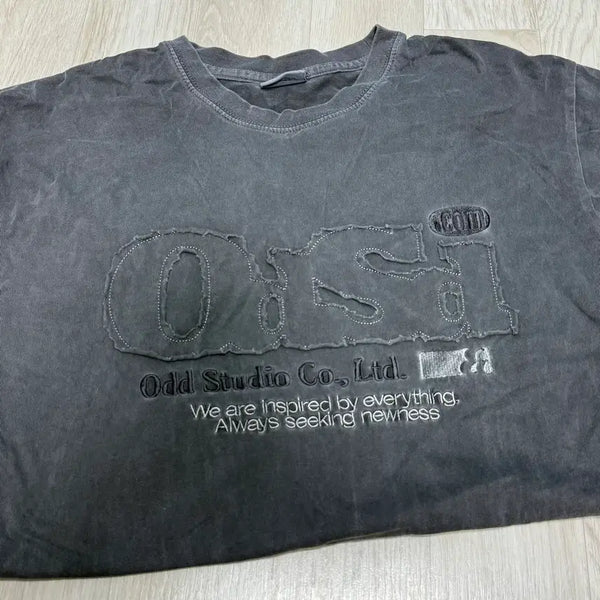 [BUNJANG] Odd Studio Pigment Damage T-Shirt Light Charcoal / [새상품] 오드스튜디오 피그먼트 데미지 반팔 라이트차콜