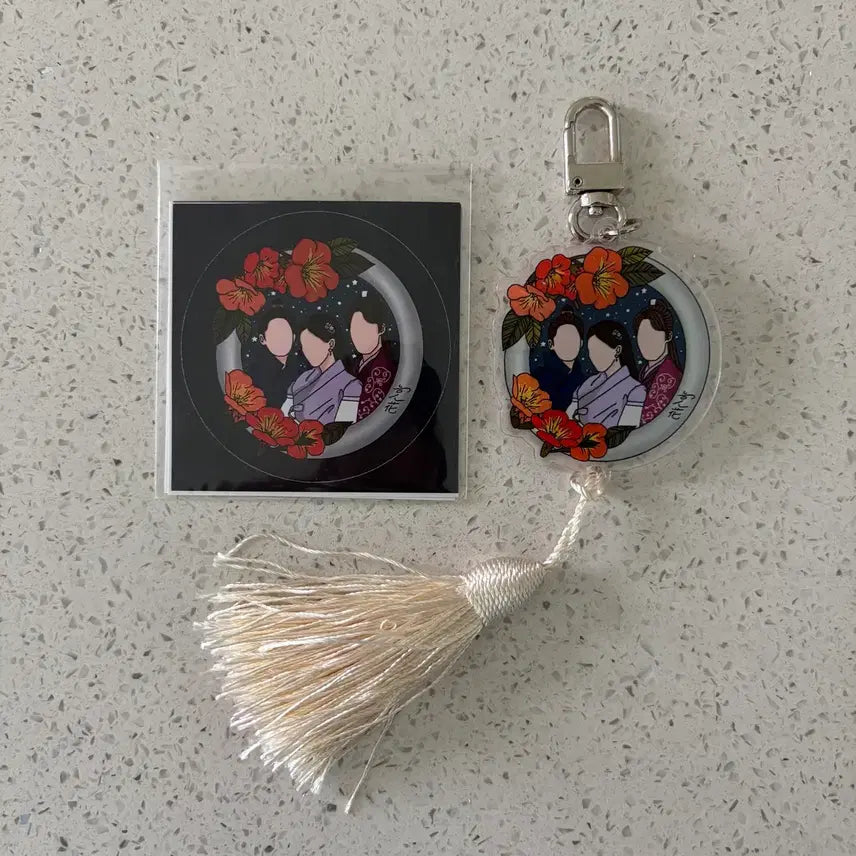 [BUNJANG] Extraordinary You Eunoa Acrylic Keyring & Sticker Bundle Set / 어쩌다 발견한 하루 어하루 능소화 아크릴 키링 스티커 일괄 판매