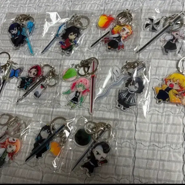 [BUNJANG] Demon Slayer Nichirin Sword Keychain Giyu, Muichiro, Tengen, Sanemi, Iguro, Mitsuri, Zenitsu / 귀칼 일륜도 키링 기유 무이치로 텐겐 사네미 이구로 미츠리 젠이츠