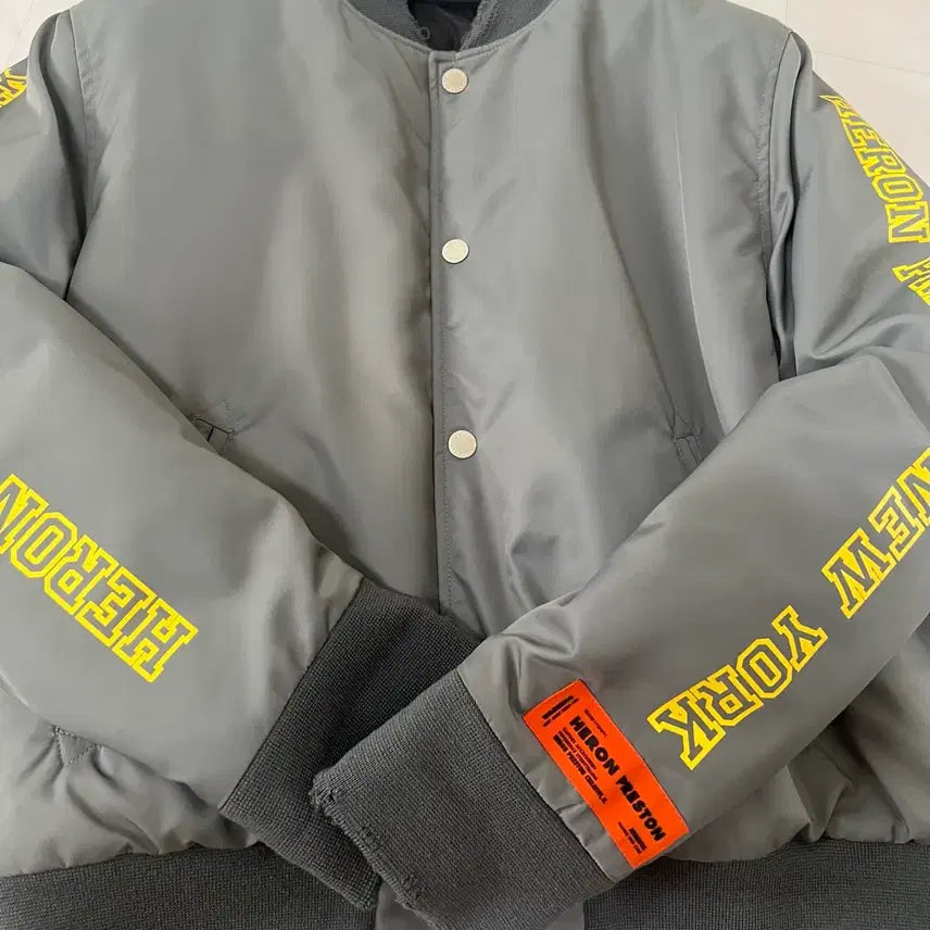 [BUNJANG] Heron Preston Bomber Jacket Gray L / 헤론프레스톤 항공점퍼 그레이 L사이즈