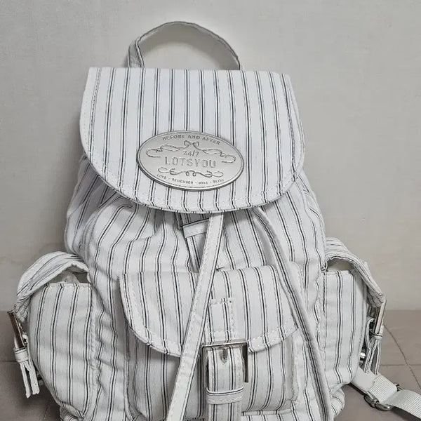 [BUNJANG] Lotsyou Nostalgia Stripe Backpack / 라츠유 스트라이프 백팩 Nostalgia Backpack Stripe