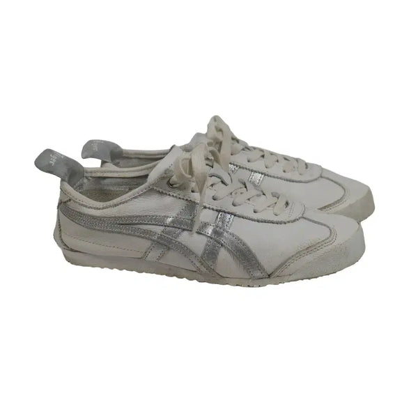 [BUNJANG] Onitsuka Tiger Mexico 66 Leather Sneakers White Silver / Onitsuka Tiger 멕시코66 화이트 실버 가죽 스니커즈 235