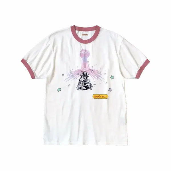 [BUNJANG] Kapital Ringer T-shirt (Size 20) / [1] 새상품 캐피탈 반팔 링거티 20 텐지쿠 링거 티셔츠 런드리 맥스