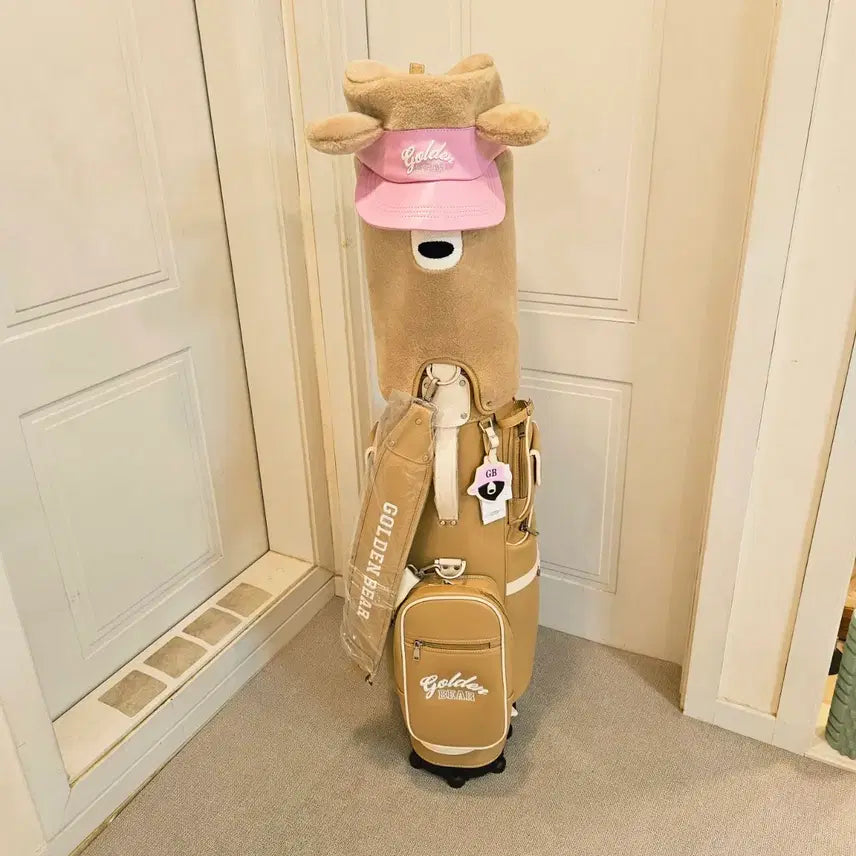 [BUNJANG] Golden Bear Eco-Fur Teddy Bear Golf Caddy Bag / (새제품)골든 베어, 에코퍼 곰돌이 캐디백, 골프백, 골프가방