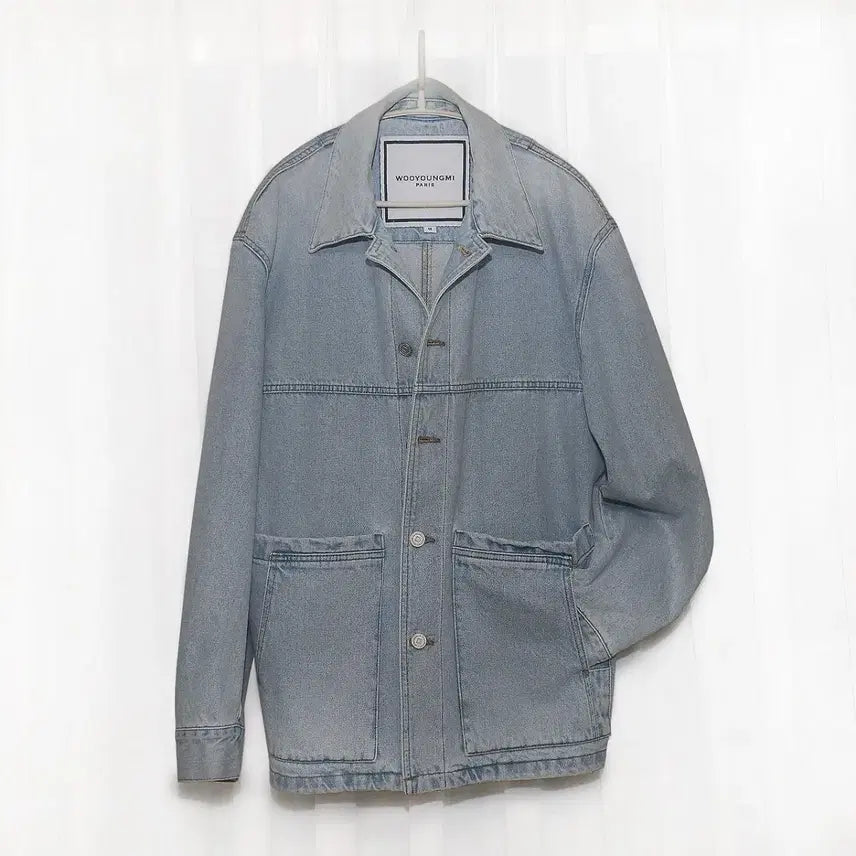 [BUNJANG] WOOYOUNGMI Light Blue Denim Button Chore Jacket / 우영미 연청 데님 버튼 초어 자켓 (48 / 100+)