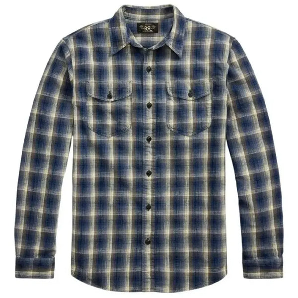 [BUNJANG] RRL Plaid Woven Workshirt L / RRL 더블알엘 플레이드 우븐 워크셔츠