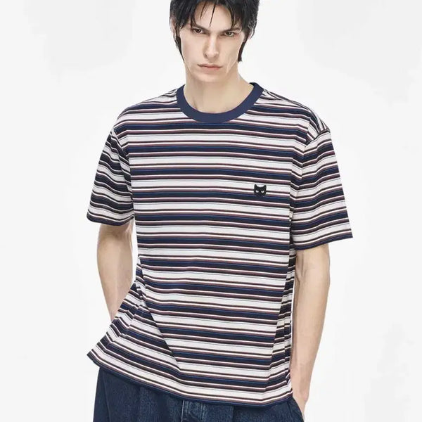 [BUNJANG] Songzio Panther Multi Stripe T-Shirt XL / 송지오 팬서 멀티 스트라이프 티셔츠 XL