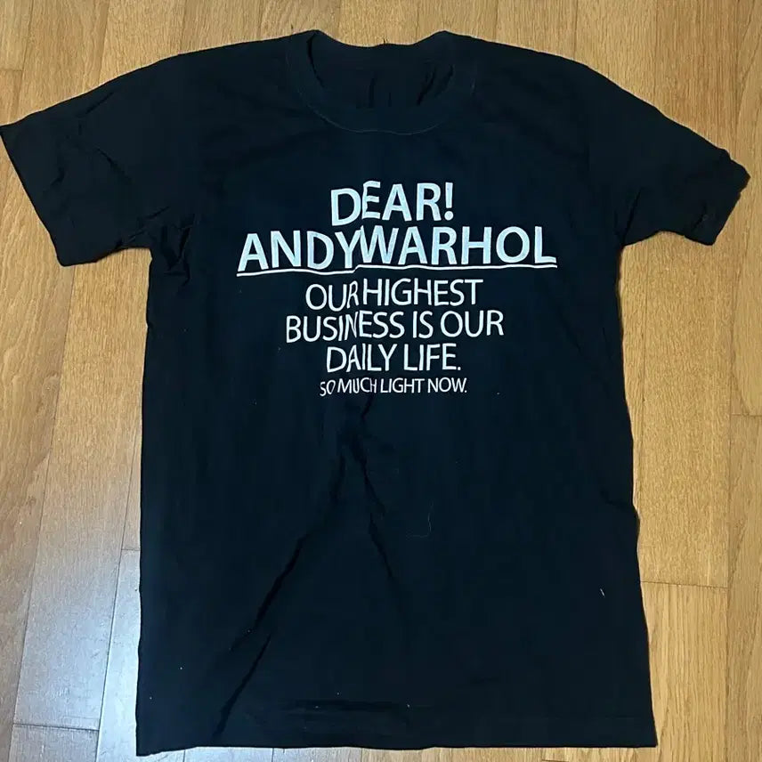 [BUNJANG] Andy Warhol Lettering T-Shirt Black / 레터링반팔티
