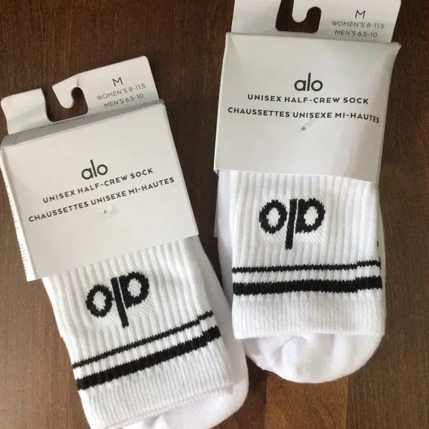 [BUNJANG] Alo Air Socks White Set of 2 / 알로 에어 삭스 화이트 2켤레 세트