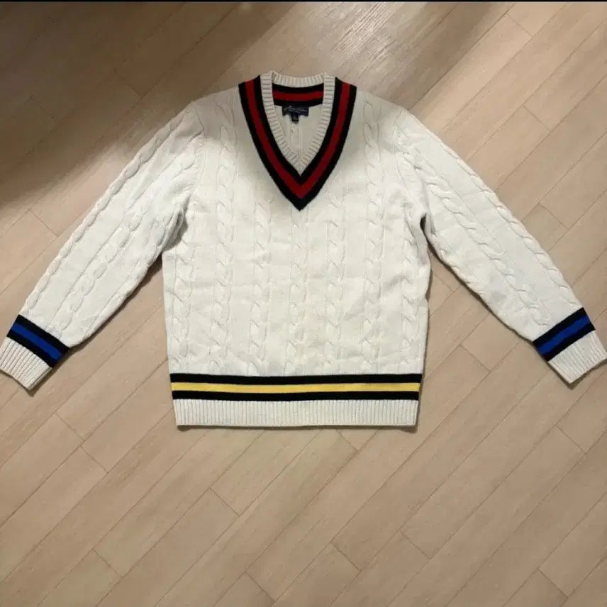 [BUNJANG] Brooks Brothers Cable Knit Sweater L / 브룩스브라더스 크리켓 니트 L